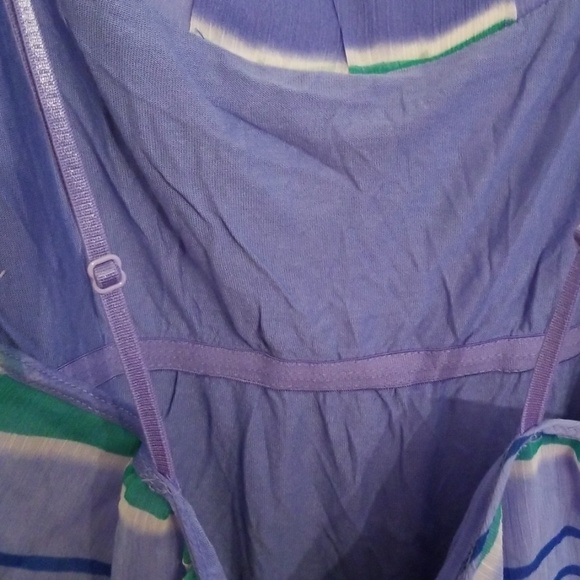 🛍 Blue and green striped tank 🛍 - Picture 3 of 3